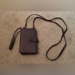 Black Crossbody Wristlet